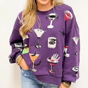 Queen of Sparkles Spooky Spirits Sweatshirt XS